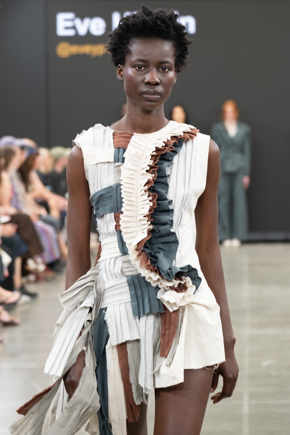 Look 04, detail of the strip layering. Photograph by Stone Clove.