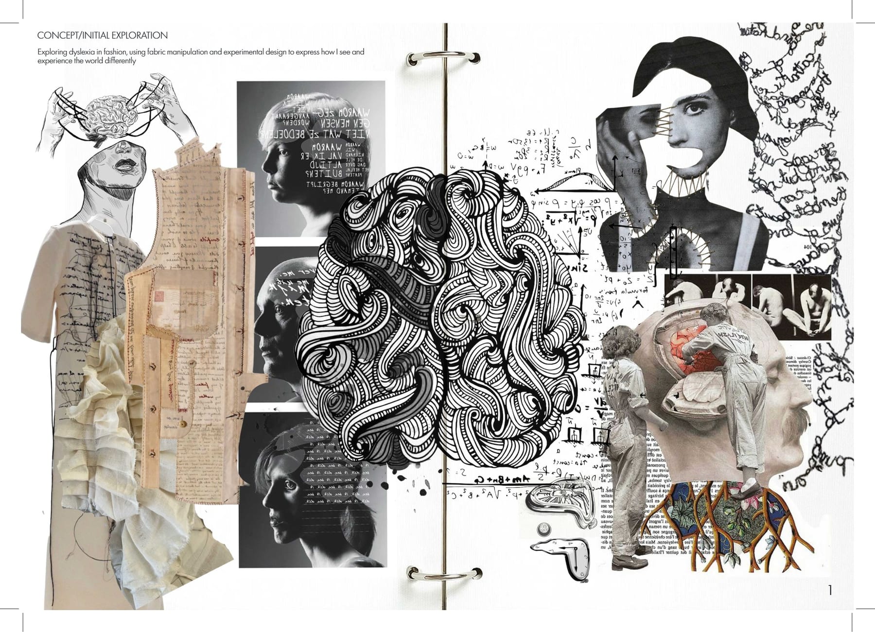 Portfolio page 2. Concept and initial exploration.